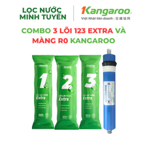 Combo Màng RO DOW 50GPD Kangaroo Kèm Bộ 3 Lõi Lọc Thô 123 Kangaroo Chính Hãng