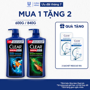 Dầu Gội Đầu CLEAR MEN Perfume Đánh Bay Gàu Ngứa Và Lưu Hương Nước Hoa Đẳng Cấp 600G/840G