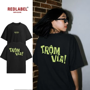 Áo Thun TRỘM VÍA Cotton 100% Oversize REDLABEL Áo Phông Nam Nữ TS107