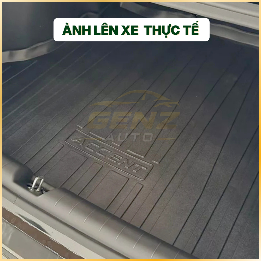 Lót cốp Hyundai Accent 2024 - Nay - Nhựa dẻo TPO Không mùi, Chuẩn khít form xe, Chống thấm nước