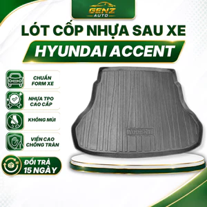 Lót cốp Hyundai Accent 2024 - Nay - Nhựa dẻo TPO Không mùi, Chuẩn khít form xe, Chống thấm nước