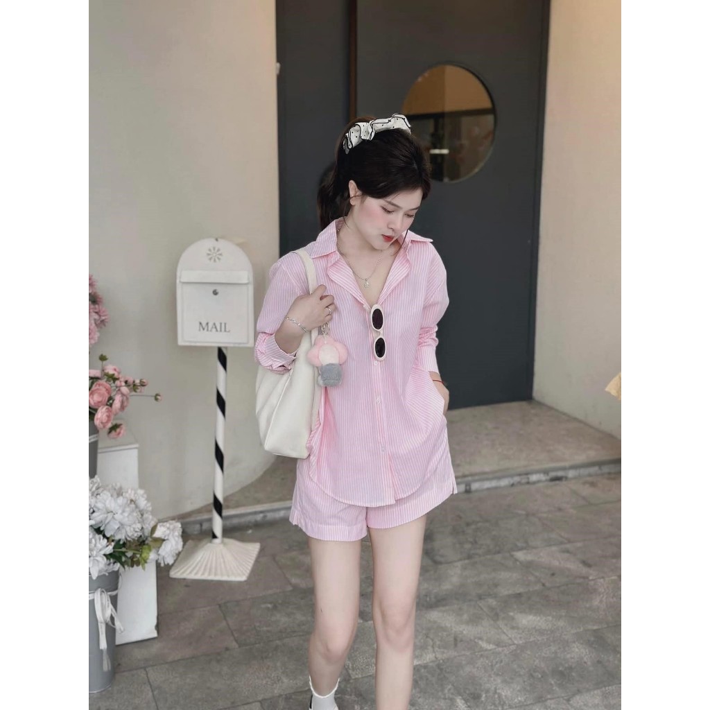 Set đồ nữ Dona HCOM25337, Đồ bộ nữ chất vải cotton mền mại thoáng mát cho mùa hè