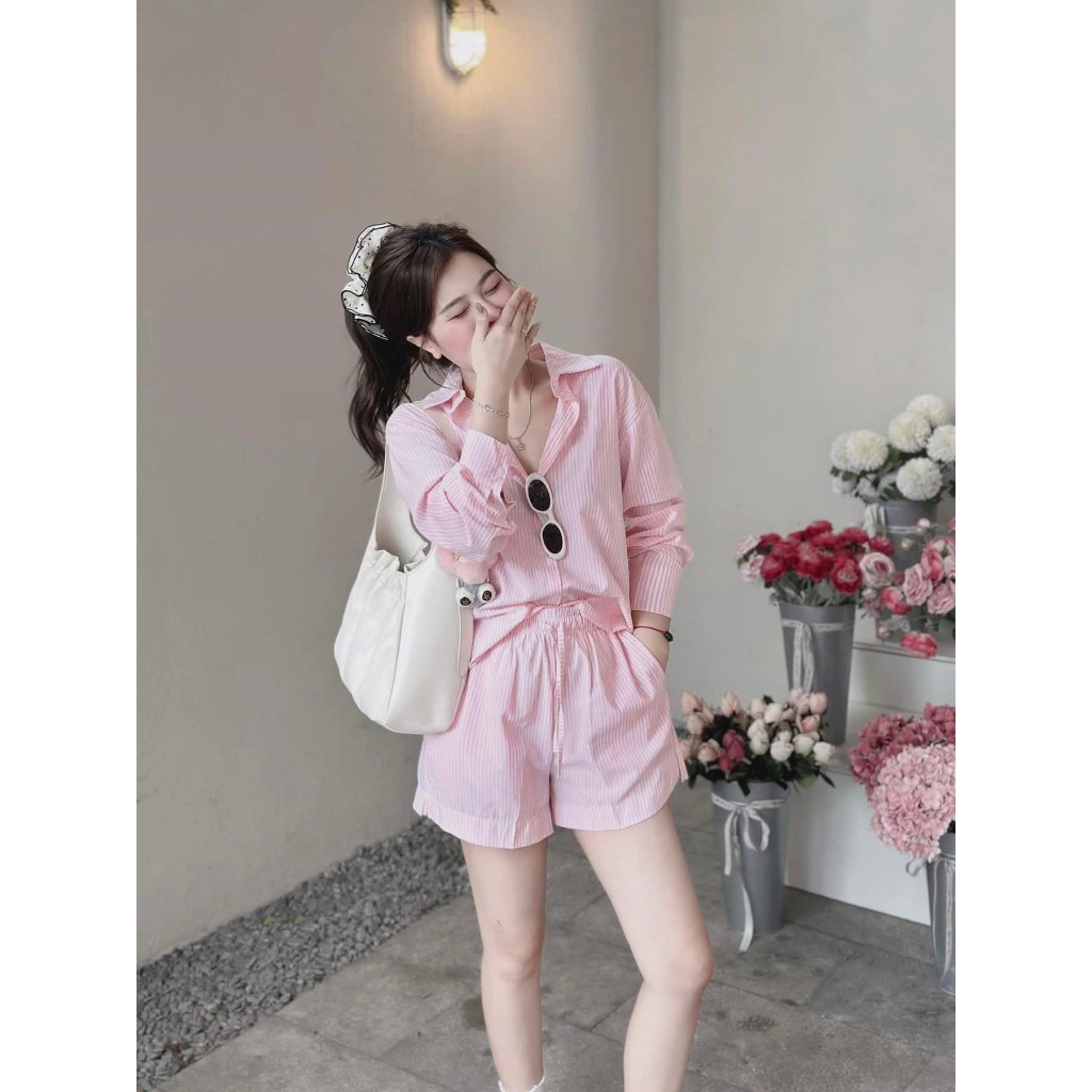 Set đồ nữ Dona HCOM25337, Đồ bộ nữ chất vải cotton mền mại thoáng mát cho mùa hè