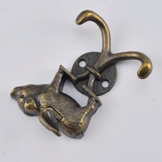 Móc treo đồ kim loại gắn tường, gắn gỗ Oabu phong cách cổ điển vintage 22a 75mm
