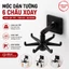 Combo 5 cái Móc dán tường chịu lực 6 chấu xoay