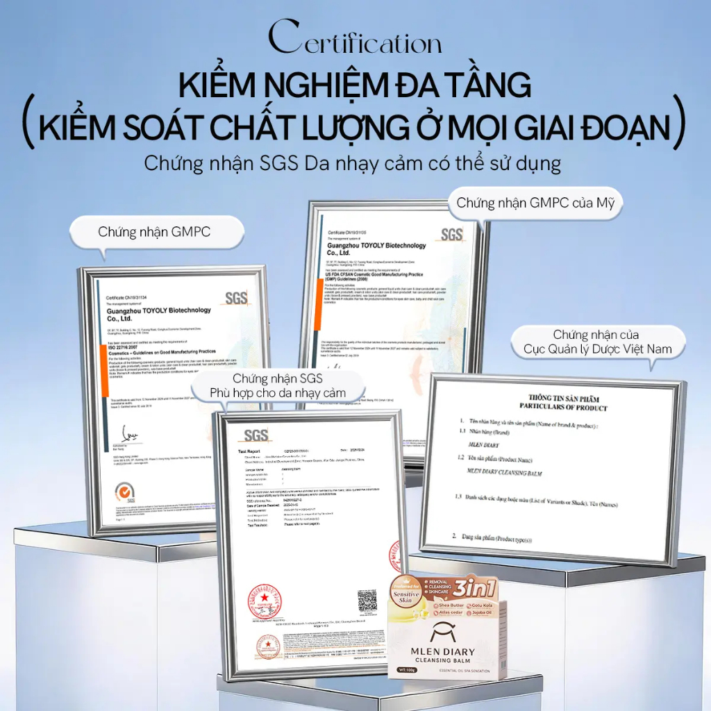 MLEN DIARY Sáp Tẩy Trang Clear Makeup Cream Tẩy Trang Cho Da Nhạy Cảm Chiết Xuất Thực 100g