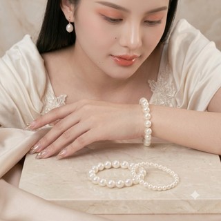 [NgocDaisy] N63 bộ 3 Vòng tay hạt Ngọc nhân tạo đá handmade