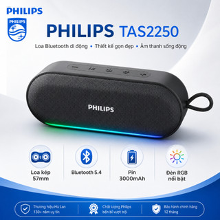 [Mới 100% - FullBox] Loa Bluetooth Philips TAS2250  Cao Cấp | Pin 3000mAh | Đèn RGB | Kết Nối TWS