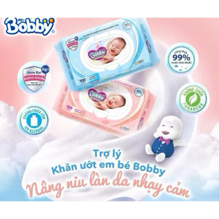 Combo 3 tặng 1 khăn ướt Bobby organic xanh dương