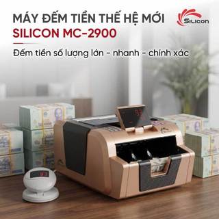 Máy Đếm Tiền Silicon MC-2900 Chính Hãng - Đếm Tiền Giấy, Polymer, VNĐ, USD, 3 Màn Hình Hiển Thị