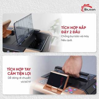 Máy Đếm Tiền Silicon MC-2900 Chính Hãng - Đếm Tiền Giấy, Polymer, VNĐ, USD, 3 Màn Hình Hiển Thị