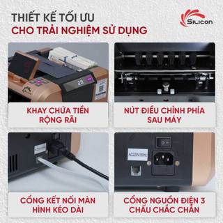 Máy Đếm Tiền Silicon MC-2900 Chính Hãng - Đếm Tiền Giấy, Polymer, VNĐ, USD, 3 Màn Hình Hiển Thị