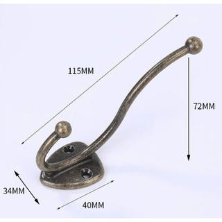 Móc treo kim loại gắn tường Oabu phong cách cổ điển vintage 25a trái tim
