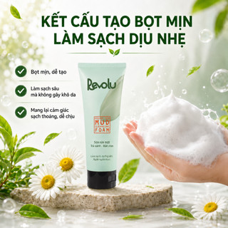 [CHÍNH HÃNG] - Sữa rửa mặt Revolu trà xanh bùn non thải độc kiểm soát dầu kháng khuẩn, ngừa mụn 100g