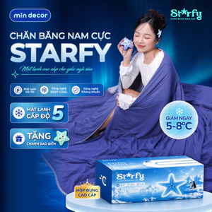 Chăn Băng Nam Cực STARFY Mịn Decor - Mát Lạnh Tức Thì, Mềm Mướt - Không lạnh hoàn tiền
