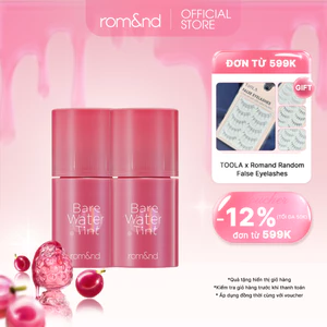 Combo 2 Son nước lì tự nhiên Romand Bare Water Tint