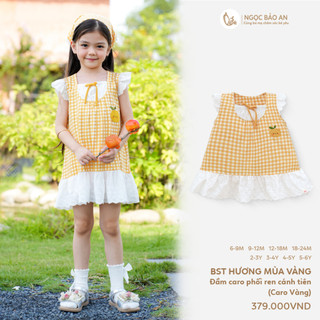 NBAN (6M-6Y) Quần áo bé gái Hương Mùa Vàng, thời trang trẻ em mùa hè cotton mềm mát cho bé