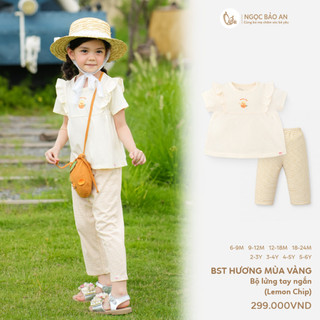 NBAN (6M-6Y) Quần áo bé gái Hương Mùa Vàng, thời trang trẻ em mùa hè cotton mềm mát cho bé