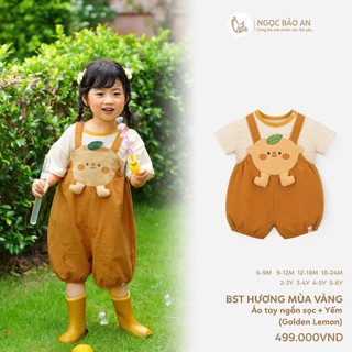 NBAN (6M-6Y) Quần áo bé gái Hương Mùa Vàng, thời trang trẻ em mùa hè cotton mềm mát cho bé
