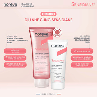 Combo Noreva Sensidiane – Gel Rửa Mặt Dịu Nhẹ 200ml & Kem Dưỡng Làm Dịu Da Nhạy Cảm 40ml