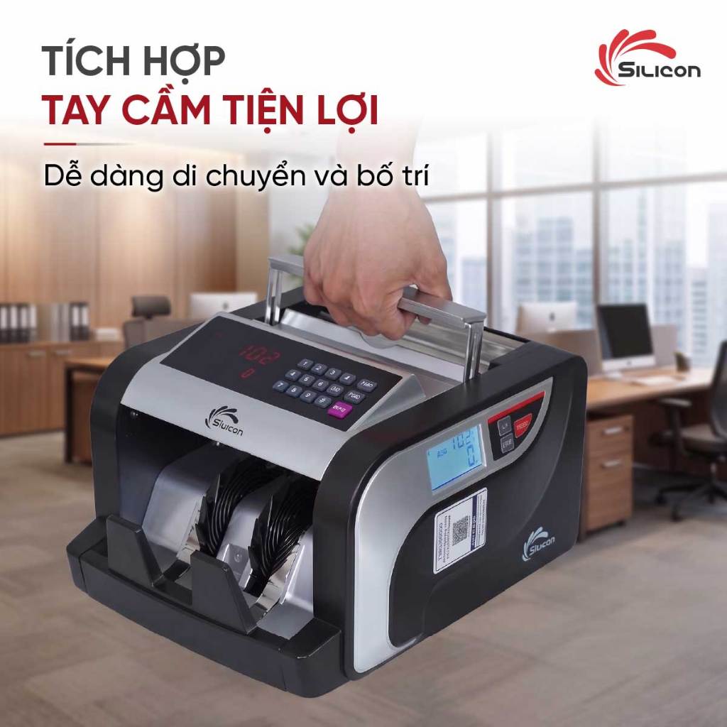 Máy đếm tiền Silicon MC-3600 chính hãng cao cấp phát hiện tiền giả, máy đếm tiền nhanh Nhập Khẩu