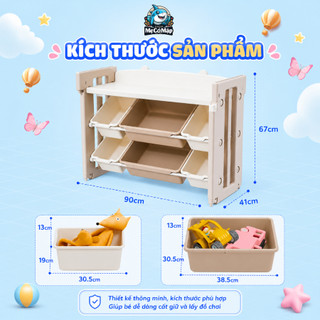 Kệ Đồ Chơi Pakey Nhựa Nguyên Sinh Dày Dặn, Kệ Đựng Đồ Bản Dày Chắc Chắn Nhiều Ngăn, Bảo Hành 2 Năm
