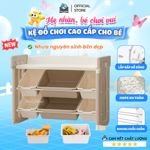 Kệ Đồ Chơi Pakey Nhựa Nguyên Sinh Dày Dặn, Kệ Đựng Đồ Bản Dày Chắc Chắn Nhiều Ngăn, Bảo Hành 2 Năm