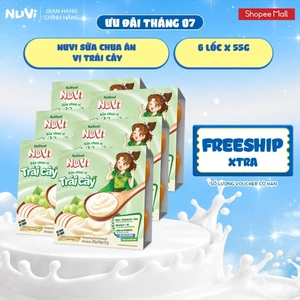 Combo 6 Lốc NuVi Sữa Chua Ăn Vị Trái Cây 55g/hộp