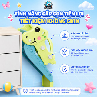 Cầu Trượt Cho Bé Khủng Long 2026 Có Thể Gấp Gọn - Cầu Trượt Cao Cấp Tặng Bóng Rổ, Siêu Chắc Chắn Bảo Hành 1 Năm