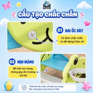 Cầu Trượt Cho Bé Khủng Long 2026 Có Thể Gấp Gọn - Cầu Trượt Cao Cấp Tặng Bóng Rổ, Siêu Chắc Chắn Bảo Hành 1 Năm