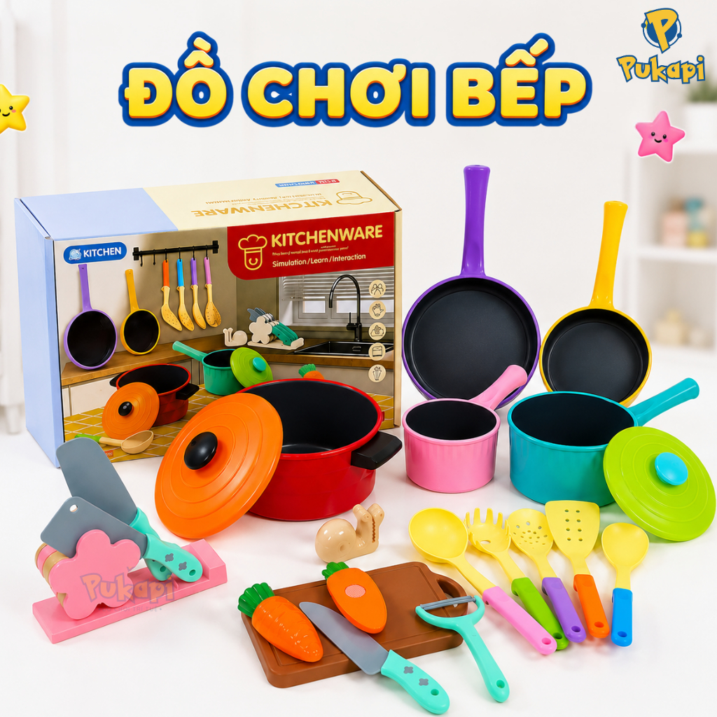 Bộ Đồ Chơi Nấu Ăn Đồ Chơi Nhà Bếp Cho Bé Đồ Chơi Nhập Vai Nhà Bếp Đa Dạng Mẫu Mã - Đồ Chơi Cho Bé PUKAPI