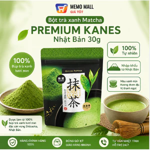 DATE T10/2026 Bột trà xanh Matcha Premium Kanes 30g
