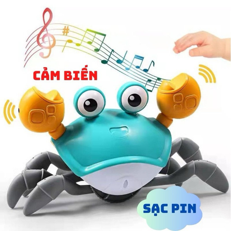 Đồ Chơi Cua Cảm Biến Con Cua Cảm Ứng Thông Minh Vui Nhộn Tránh Va Chạm Có Nhạc Và Đèn Tự Động - Đồ Chơi Cho Bé PUKAPI