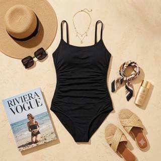 Bikini 1 mảnh, bộ đồ bơi liền thân kín đáo màu đen sang trọng,che khuyết điểm tốt, sẵn đệm ngực