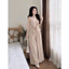 Set Áo Babydoll Cổ V Viền Bèo Phối Quần Suông Ống Rộng Set Đồ Nữ Đơn Giản Dễ Thương Đi Chơi Dạo Phố