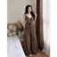 Set Áo Babydoll Cổ V Viền Bèo Phối Quần Suông Ống Rộng Set Đồ Nữ Đơn Giản Dễ Thương Đi Chơi Dạo Phố