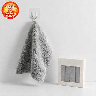 Set 50 Khăn Lau Đa Năng Sợi Than Tre Siêu Thấm Kháng Khuẩn - Không Xơ Vải 25x25cm