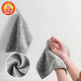 Set 50 Khăn Lau Đa Năng Sợi Than Tre Siêu Thấm Kháng Khuẩn - Không Xơ Vải 25x25cm