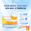 Kem body sữa non Soo Min Hàn Quốc Kem dưỡng trắng da toàn thân chống nắng DC23