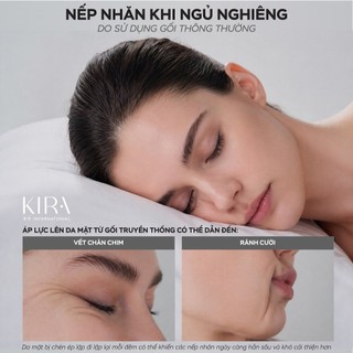 Gối Ngủ Công Thái Học KIRA Double H-Shape Memory Foam – Hỗ Trợ Cổ Vai Gáy, Giảm Tê Tay, Thoải Mái Khi Ngủ Nghiêng