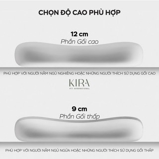 Gối Ngủ Công Thái Học KIRA Double H-Shape Memory Foam – Hỗ Trợ Cổ Vai Gáy, Giảm Tê Tay, Thoải Mái Khi Ngủ Nghiêng