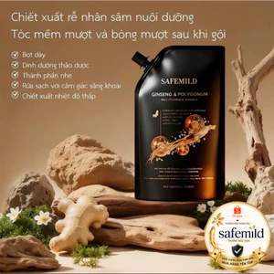 Sản phẩm chính hãng chất lượng cao, Dầu gội nhân sâm SAFEMILD, hỗ trợ giảm rụng tóc và giúp tóc dày, chắc khỏe hơn