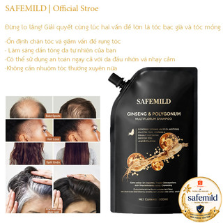 Dầu gội nhân sâm SAFEMILD 300ml, hỗ trợ cải thiện tình trạng tóc bạc và rụng tóc, giúp tóc khỏe mạnh và chắc hơn