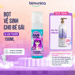 Bọt Vệ Sinh Bimunica FantoMiki Cho Bé Gái Từ 3 Tuổi 150ml – Làm Sạch Dịu Nhẹ