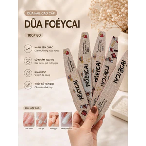 Dũa Nail FOÉYCAI Chữ D 100/180 Cao Cấp – Dũa Form Móng, Dũa Gel, Dũa Móng Giả Chuyên Nghiệp ND7