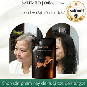 Dầu gội thảo mộc SAFEMILD từ chiết xuất thực vật tự nhiên hỗ trợ làm tóc sậm màu hơn kích thích mọc tóc và giảm rụng tóc