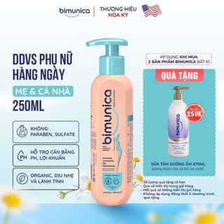 Dung Dịch Vệ Sinh Phụ Nữ Bimunica Cao Cấp 250ml - Ngăn Mùi, Cân Bằng PH, Gel Dịu Nhẹ