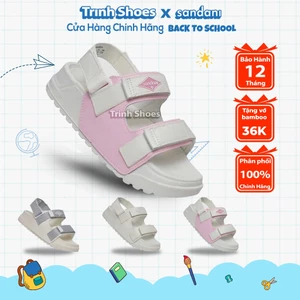 Giày Sandal Cỏ Bốn Lá Nữ SANDANI S1 TRINH Dép Quai Hậu Nữ Trắng Ngà Phối Màu Giày Nữ Nhẹ-Bền-Dễ Thương