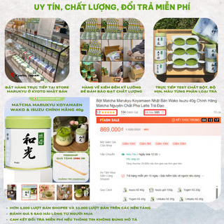 Bột Matcha Chính Hãng Marukyu Koyamaen Nhật Bản Matcha Wako Isuzu 40g Matcha Nguyên Chất Đậm Trà M21