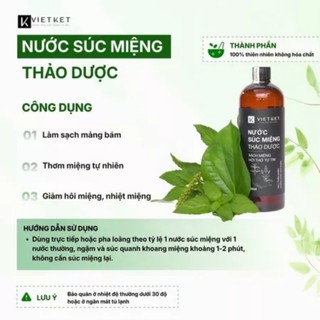 NƯỚC SÚC MIỆNG THẢO DƯỢC VIỆT KẾT